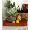 Decorative Trays LITTON LANE Farmhouse Rustic Red Decorative Wagon Trays (Set Of 2) -Brita shop red litton lane decorative trays 55945 64 1000