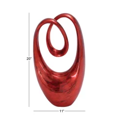 Sculptures LITTON LANE 20 In. X 11 In. Decorative Abstract Sculpture In Red Polystone 12 Sculptures LITTON LANE 20 In. X 11 In. Decorative Abstract Sculpture In Red Polystone -Brita shop red litton lane sculptures 50105 44 1000