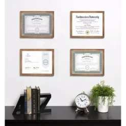 Picture Frames DesignOvation Gallery 8.5 In. X 11 In. Rustic Brown Wood Picture Frame (Set Of 4) -Brita shop rustic brown designovation picture frames 212314 31 1000