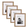 Picture Frames DesignOvation Gallery 8 In. X 10 In. Matted To 5 In. X 7 In. Rustic Brown Wood Picture Frame (Set Of 4) -Brita shop rustic brown designovation picture frames 212316 64 1000
