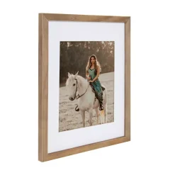 Picture Frames DesignOvation Gallery 11 In. X 14 In. Matted To 8 In. X 10 In. Rustic Brown Wood Picture Frame (Set Of 4) -Brita shop rustic brown designovation picture frames 212317 4f 1000