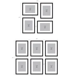 Picture Frames DesignOvation Gallery 11 In. X 14 In. Matted To 8 In. X 10 In. Rustic Brown Wood Picture Frame (Set Of 4) -Brita shop rustic brown designovation picture frames 212317 76 1000