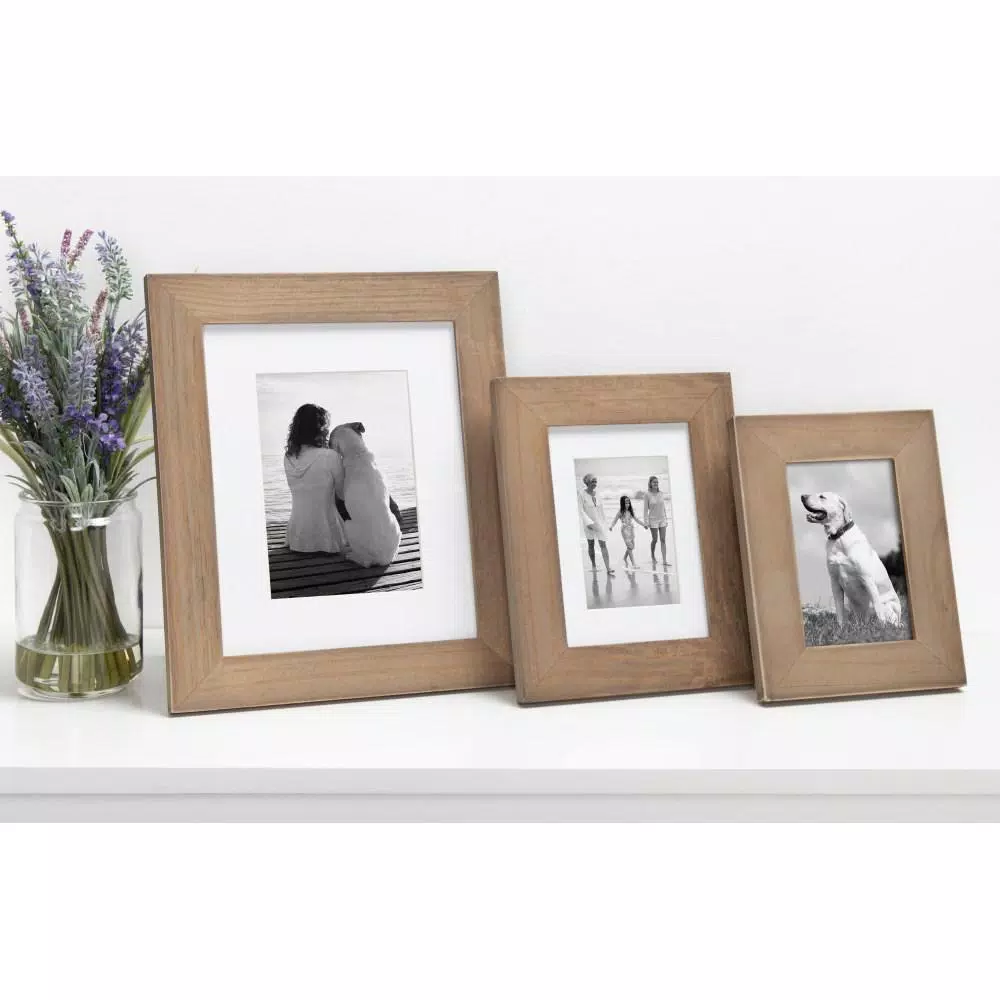 Picture Frames DesignOvation Museum 5 In. X 7 In. Matted To 3.5 In. X 5 In. Rustic Brown Picture Frame (Set Of 4) 9 Picture Frames DesignOvation Museum 5 In. X 7 In. Matted To 3.5 In. X 5 In. Rustic Brown Picture Frame (Set Of 4) - Image 7
