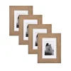 Picture Frames DesignOvation Museum 5 In. X 7 In. Matted To 3.5 In. X 5 In. Rustic Brown Picture Frame (Set Of 4) -Brita shop rustic brown designovation picture frames 213804 64 1000