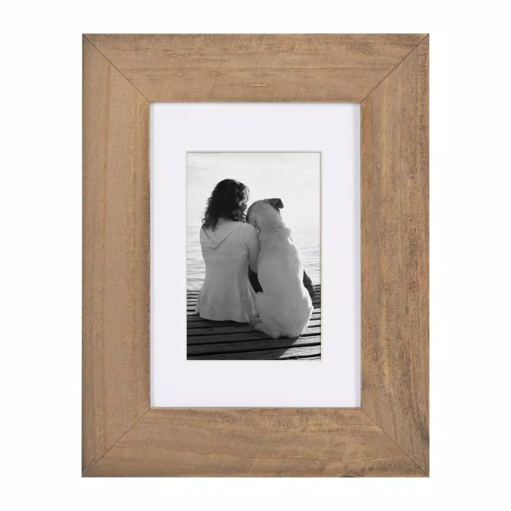 Picture Frames DesignOvation Museum 5 In. X 7 In. Matted To 3.5 In. X 5 In. Rustic Brown Picture Frame (Set Of 4) 4 Picture Frames DesignOvation Museum 5 In. X 7 In. Matted To 3.5 In. X 5 In. Rustic Brown Picture Frame (Set Of 4) - Image 2