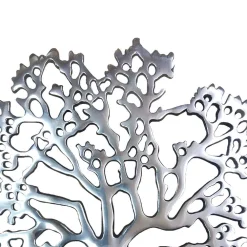 Sculptures Benjara Stylish Silver And Black Aluminum Tree Decor With Block Base -Brita shop silver and black benjara sculptures bm01183 c3 1000