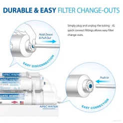 Water Filtration Systems APEC Water Systems Ultimate Counter Top Reverse Osmosis Water Filtration System With Case 90 GPD 4-Stage Portable And Installation-Free -Brita shop silver apec water systems countertop water filters ro ctop c 4f 1000