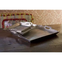 Decorative Trays IMAX Lindi Silver Aluminum Trays (Set Of 3) 17 Decorative Trays IMAX Lindi Silver Aluminum Trays (Set Of 3) -Brita shop silver imax decorative trays 64200 3 31 1000