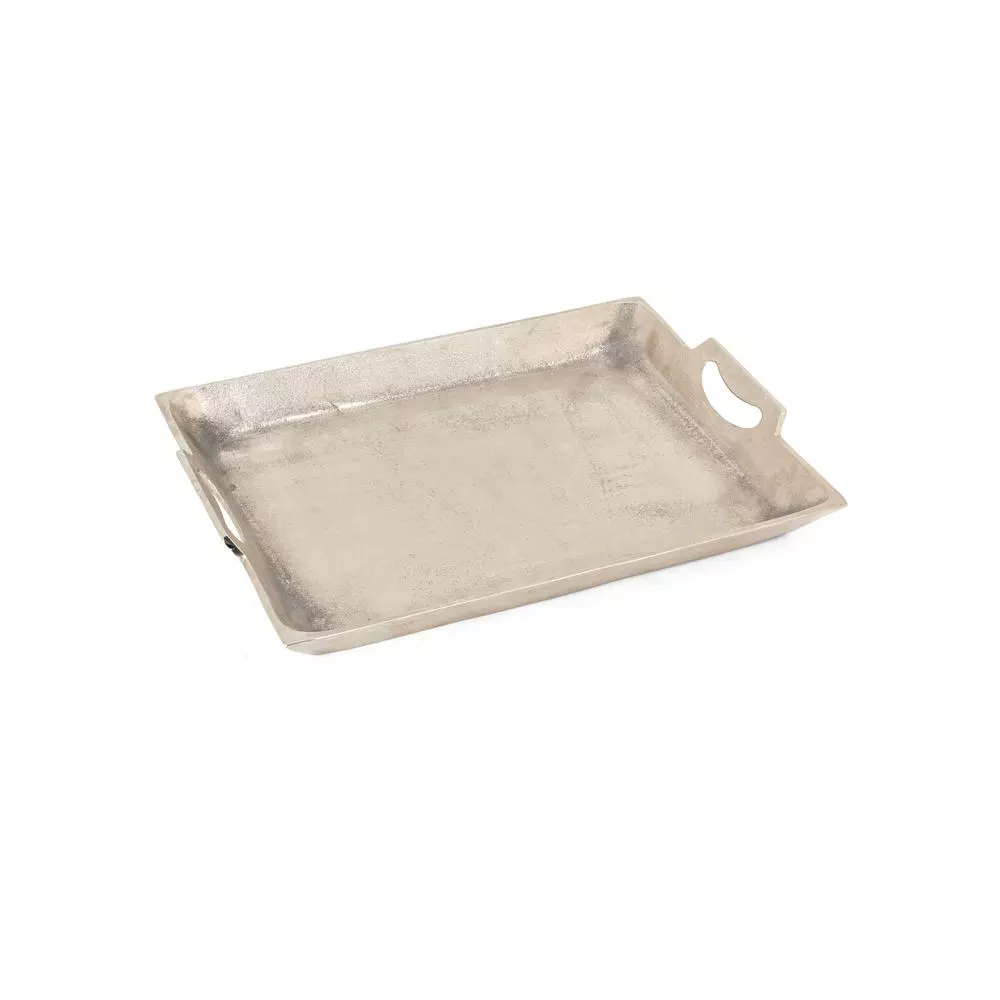 Decorative Trays IMAX Lindi Silver Aluminum Trays (Set Of 3) 5 Decorative Trays IMAX Lindi Silver Aluminum Trays (Set Of 3) - Image 3