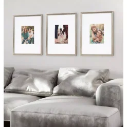 Kate And Laurel Adlynn 16 In. X 20 In. Matted To 8 In. X10 In. Silver Picture Frames (Set Of 3) -Brita shop silver kate and laurel picture frames 217008 31 1000