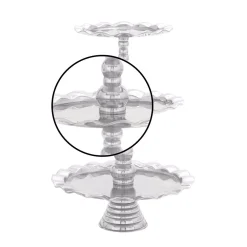 Decorative Trays LITTON LANE 24 In. Polished Silver Aluminum 3-Tiered Round Wavy-Ribbon-Rimmed Tray Stand 7 Decorative Trays LITTON LANE 24 In. Polished Silver Aluminum 3-Tiered Round Wavy-Ribbon-Rimmed Tray Stand -Brita shop silver litton lane decorative trays 30876 4f 1000