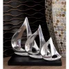 Sculptures LITTON LANE 9 In. Stylized Sailboats Decorative Sculpture In Polished Silver -Brita shop silver litton lane sculptures 26915 64 1000