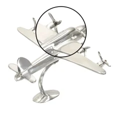 Sculptures LITTON LANE 9 In. Vintage Propeller Airplane Decorative Sculpture In Polished Silver 12 Sculptures LITTON LANE 9 In. Vintage Propeller Airplane Decorative Sculpture In Polished Silver -Brita shop silver litton lane sculptures 34267 4f 1000
