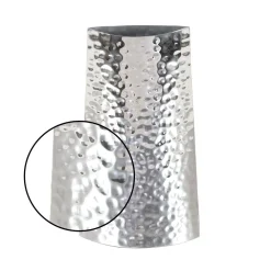 Vases LITTON LANE 14 In. Hammered Stainless Steel Decorative Vase In Silver -Brita shop silver litton lane vases 90877 4f 1000