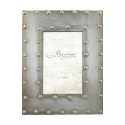 Picture Frames Stonebriar Collection 1-Opening 4 In. X 6 In. Silver With Rivet Detail Picture Frame -Brita shop silver stonebriar collection picture frames sb 6079a 4f 1000