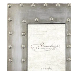 Picture Frames Stonebriar Collection 1-Opening 4 In. X 6 In. Silver With Rivet Detail Picture Frame -Brita shop silver stonebriar collection picture frames sb 6079a c3 1000