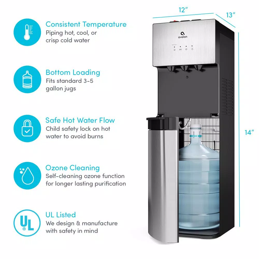 Water Dispensers Avalon Self Cleaning Bottom Loading Water Cooler Water Dispenser – 3 Temperature Settings, UL/Energy Star Approved 8 Water Dispensers Avalon Self Cleaning Bottom Loading Water Cooler Water Dispenser – 3 Temperature Settings, UL/Energy Star Approved - Image 6