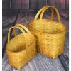 Storage Baskets Vintiquewise 13 In. W X 10.3 In. D X 10 In. H Wood Chip Oval Shopping Baskets (Set Of 2) -Brita shop tan vintiquewise storage baskets qi003153 2 64 1000