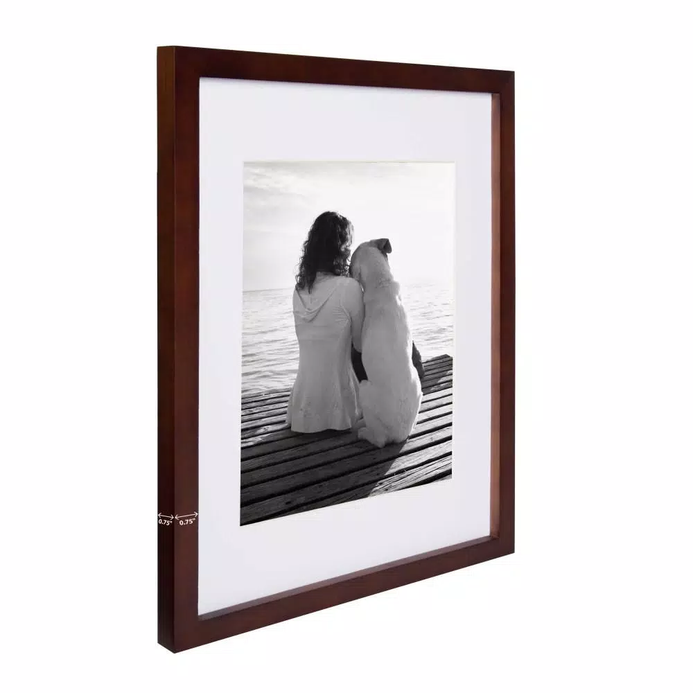 Picture Frames DesignOvation Gallery 11 In. X 14 In. Matted To 8 In. X 10 In. Walnut Brown Picture Frame (Set Of 4) 5 Picture Frames DesignOvation Gallery 11 In. X 14 In. Matted To 8 In. X 10 In. Walnut Brown Picture Frame (Set Of 4) - Image 3