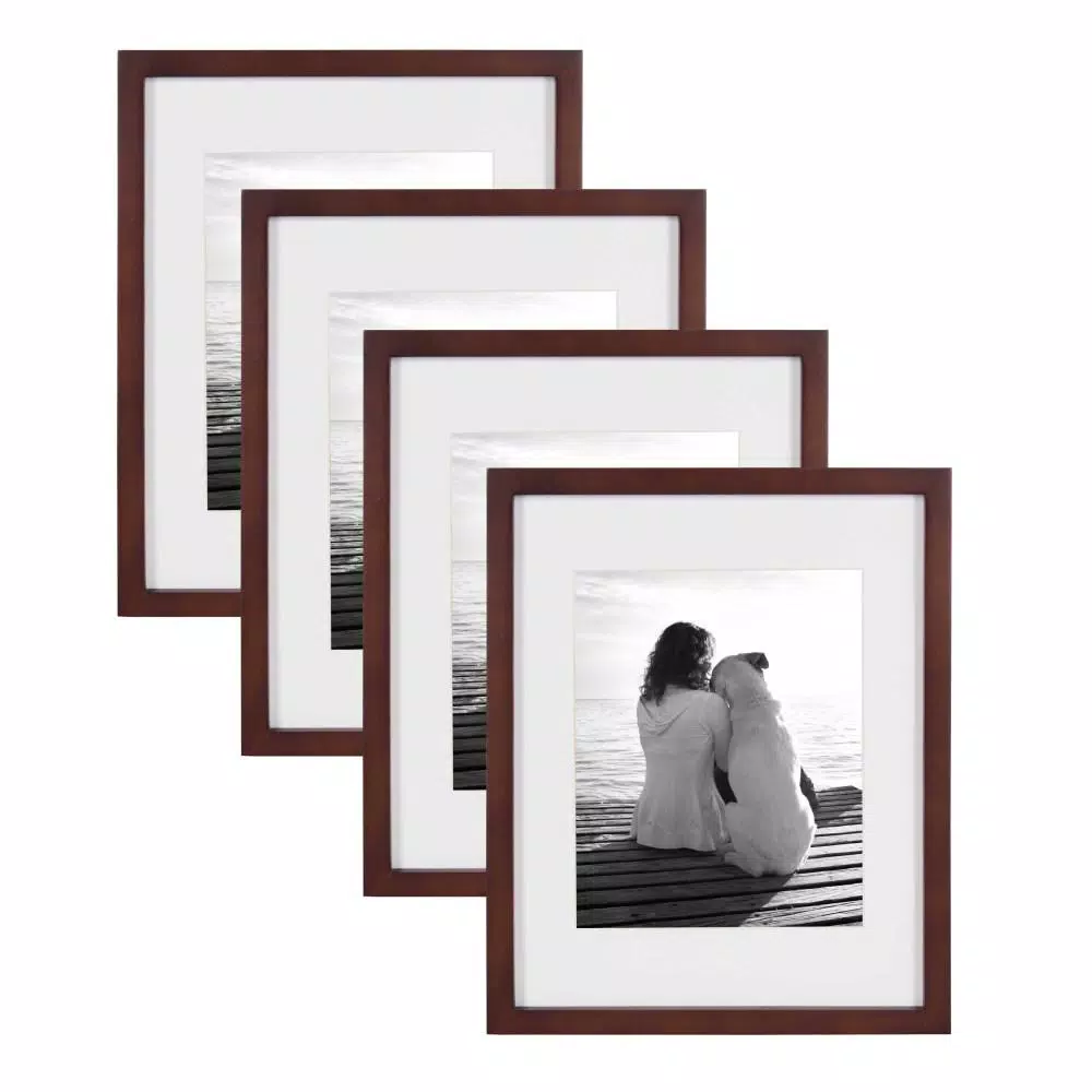 Picture Frames DesignOvation Gallery 11 In. X 14 In. Matted To 8 In. X 10 In. Walnut Brown Picture Frame (Set Of 4) 3 Picture Frames DesignOvation Gallery 11 In. X 14 In. Matted To 8 In. X 10 In. Walnut Brown Picture Frame (Set Of 4)