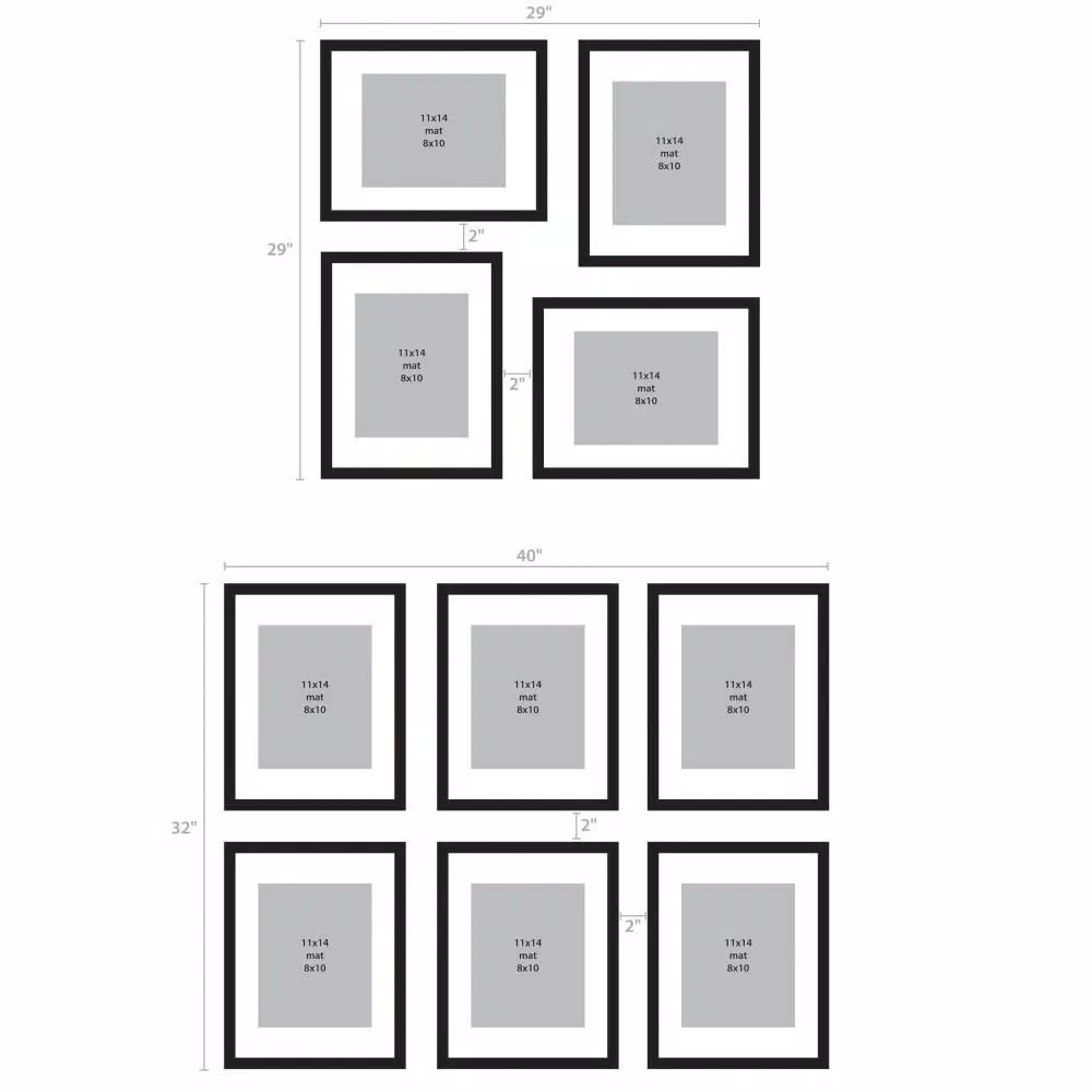 Picture Frames DesignOvation Gallery 11 In. X 14 In. Matted To 8 In. X 10 In. Walnut Brown Picture Frame (Set Of 4) 9 Picture Frames DesignOvation Gallery 11 In. X 14 In. Matted To 8 In. X 10 In. Walnut Brown Picture Frame (Set Of 4) - Image 7