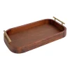 Decorative Trays Kate And Laurel Lipton 18 In. X 3 In. X 10 In. Walnut Brown Decorative Tray -Brita shop walnut brown kate and laurel decorative trays 217749 64 1000