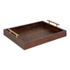 Decorative Trays Kate And Laurel Lipton 16 In. X 12 In. Walnut Brown Rectangle Decorative Tray -Brita shop walnut brown kate and laurel decorative trays 217756 64 1000
