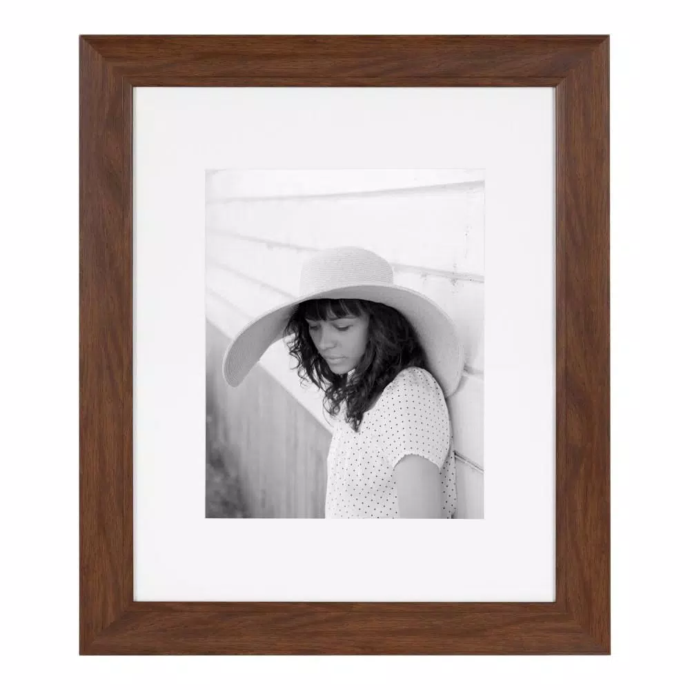 Kate And Laurel Edson 16 In. X 20 In. Matted To 11 In. X 14 In. Walnut Brown Picture Frames (Set Of 2) 4 Kate And Laurel Edson 16 In. X 20 In. Matted To 11 In. X 14 In. Walnut Brown Picture Frames (Set Of 2) - Image 2