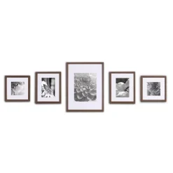 Picture Frames Pinnacle Wall Kit Walnut Picture Frame (5-Pack) -Brita shop walnut pinnacle picture frames 11fw1442 1d 1000