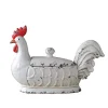 Storage Baskets 3R Studios 14 In. H X 20 In. W Stoneware Rooster Container -Brita shop white 3r studios storage baskets da2411 64 1000