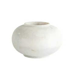 Vases 3R Studios White Handmade Marble Decorative Vase