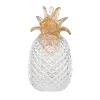 Sculptures A & B Home 9 In. Light White Glass Pineapple With LED -Brita shop white a b home sculptures 76894 64 1000