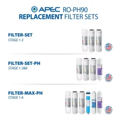 Water Filtration Systems APEC Water Systems Ultimate Premium Quality 90 GPD PH+ Alkaline Mineral Under-Sink Reverse Osmosis Drinking Water Filter System -Brita shop white apec water systems reverse osmosis systems ro ph90 fa 1000