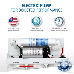 Water Filtration Systems APEC Water Systems Ultimate Electric Pumped Undersink Reverse Osmosis Water Filtration System 50 GPD For Low Pressure Home 0-30 Psi 120V US -Brita shop white apec water systems reverse osmosis systems ro pump c3 1000
