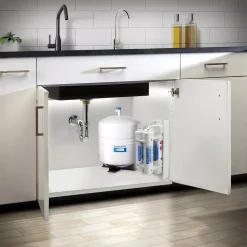 Water Filtration Systems APEC Water Systems Ultimate Compact 4-Stage Under-Sink Reverse Osmosis Drinking Water Filtration System -Brita shop white apec water systems reverse osmosis systems ro quick90 1f 1000