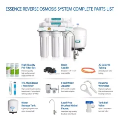 Water Filtration Systems APEC Water Systems Essence Premium Quality 5-Stage Under-Sink Reverse Osmosis Drinking Water Filter System -Brita shop white apec water systems reverse osmosis systems roes 50 4f 1000