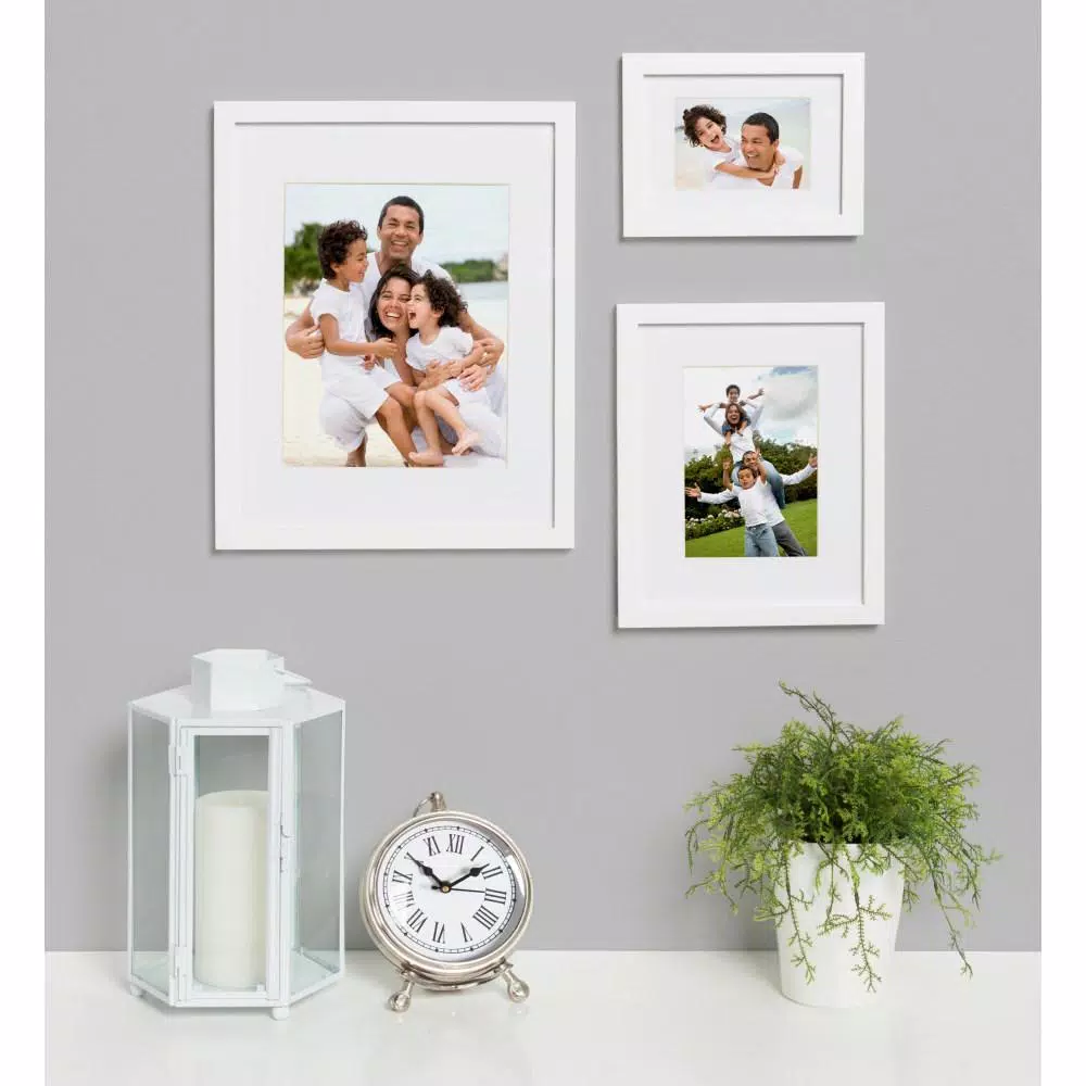 Picture Frames DesignOvation Gallery 5 In. X 7 In. Matted To 3.5 In. X 5 In. White Picture Frame (Set Of 4) 10 Picture Frames DesignOvation Gallery 5 In. X 7 In. Matted To 3.5 In. X 5 In. White Picture Frame (Set Of 4) - Image 8