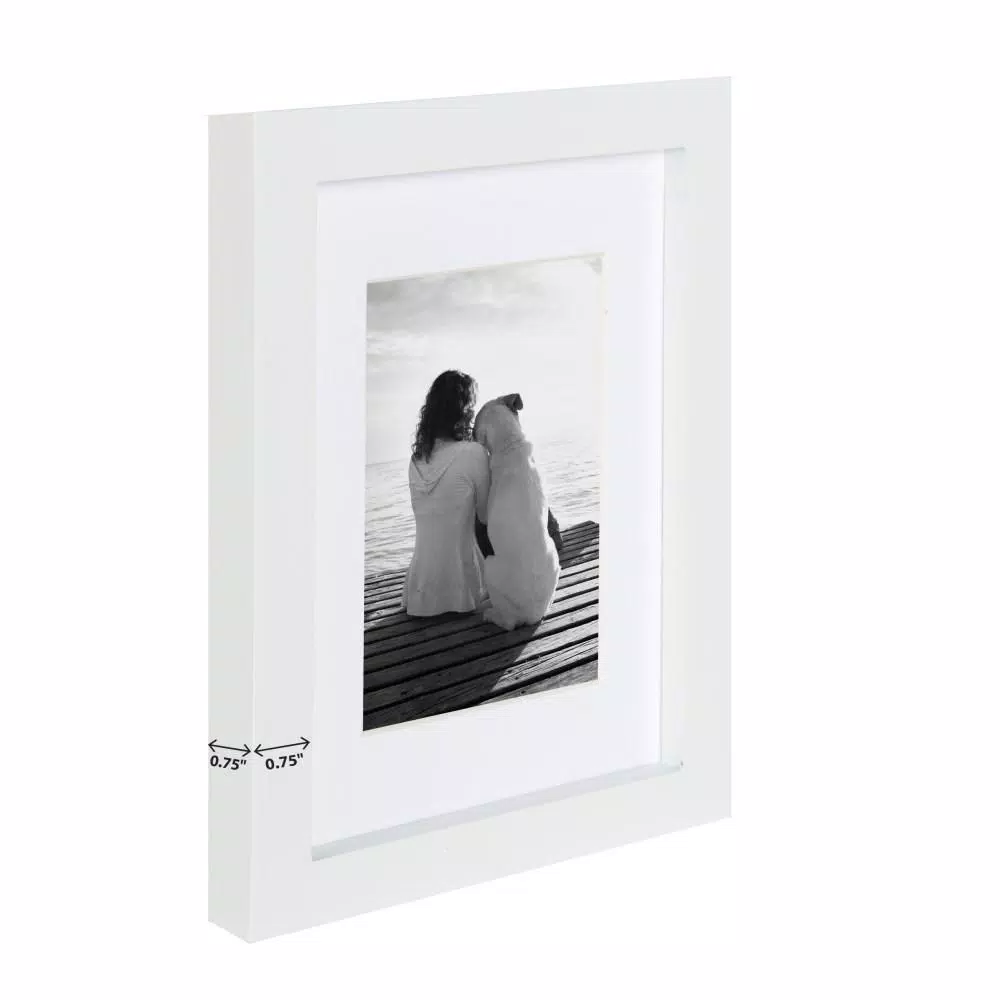 Picture Frames DesignOvation Gallery 5 In. X 7 In. Matted To 3.5 In. X 5 In. White Picture Frame (Set Of 4) 5 Picture Frames DesignOvation Gallery 5 In. X 7 In. Matted To 3.5 In. X 5 In. White Picture Frame (Set Of 4) - Image 3