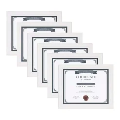Picture Frames DesignOvation Kieva 8.5 In. X 11 In. White Picture Frame (Set Of 6)