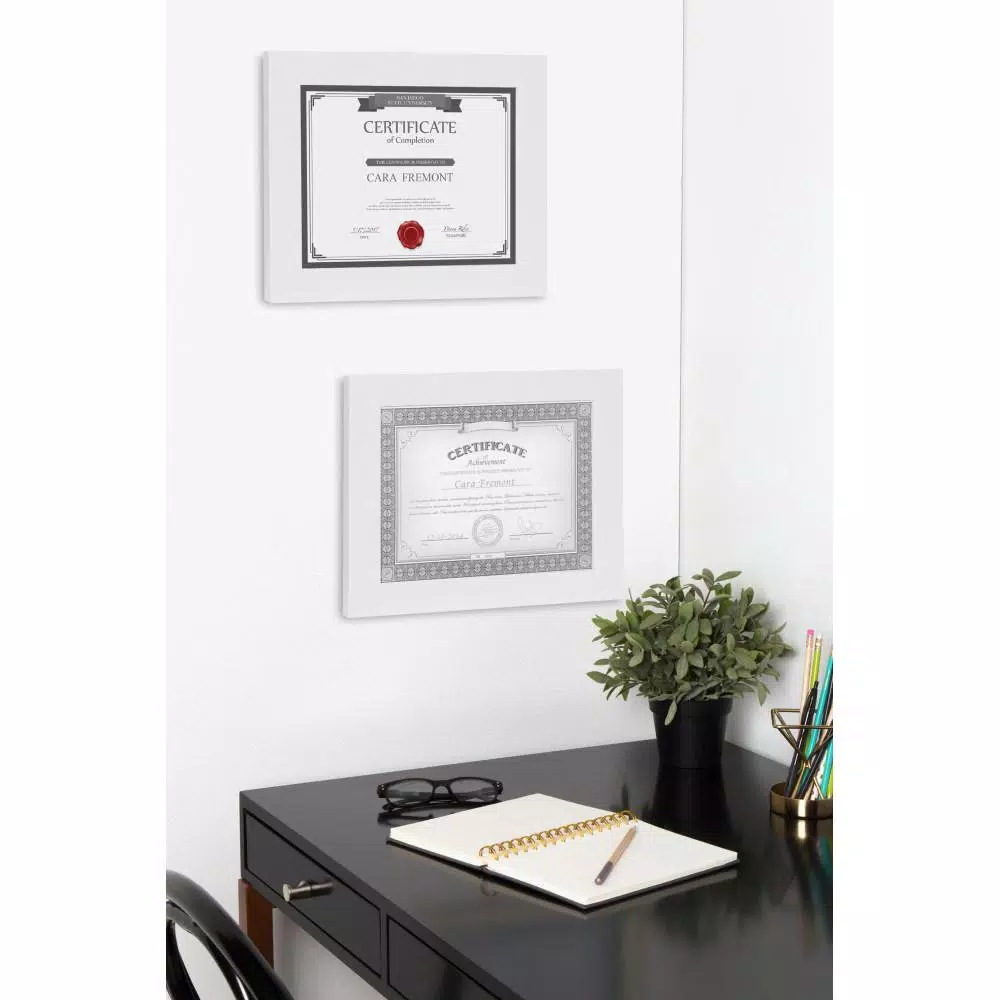 Picture Frames DesignOvation Museum 8.5 In. X 11 White Picture Frame (Set Of 4) 8 Picture Frames DesignOvation Museum 8.5 In. X 11 White Picture Frame (Set Of 4) - Image 6