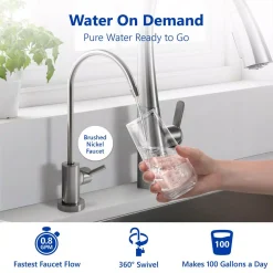 Water Filtration Systems Express Water Express Water Reverse Osmosis 5 Stage Water Filtration System – With Faucet, Tank, And 4 Replacement Filters – 100 GPD 12 Water Filtration Systems Express Water Express Water Reverse Osmosis 5 Stage Water Filtration System – With Faucet, Tank, And 4 Replacement Filters – 100 GPD -Brita shop white express water reverse osmosis systems ro10mxbn 1d 1000