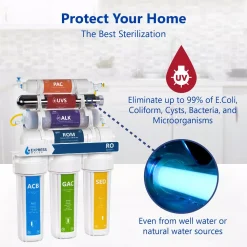 Water Filtration Systems Express Water Express Water UV Reverse Osmosis Water Filtration System – 11 Stage UV Water Filter With Faucet And Tank – 100 GDP 12 Water Filtration Systems Express Water Express Water UV Reverse Osmosis Water Filtration System – 11 Stage UV Water Filter With Faucet And Tank – 100 GDP -Brita shop white express water reverse osmosis systems roalkuv10m 40 1000