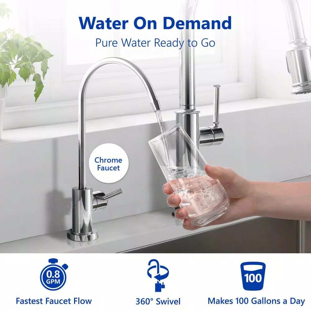 Water Filtration Systems Express Water Express Water UV Reverse Osmosis Water Filtration System – 11 Stage UV Water Filter With Faucet And Tank – 100 GDP 10 Water Filtration Systems Express Water Express Water UV Reverse Osmosis Water Filtration System – 11 Stage UV Water Filter With Faucet And Tank – 100 GDP - Image 8