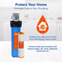 Water Filtration Systems Express Water 1-Stage Whole House Water Filtration System – Anti Scale Home Filter With Pressure Gauge, Easy Release, 1 In. Connection -Brita shop white express water whole house water filters wh100sp e1 1000