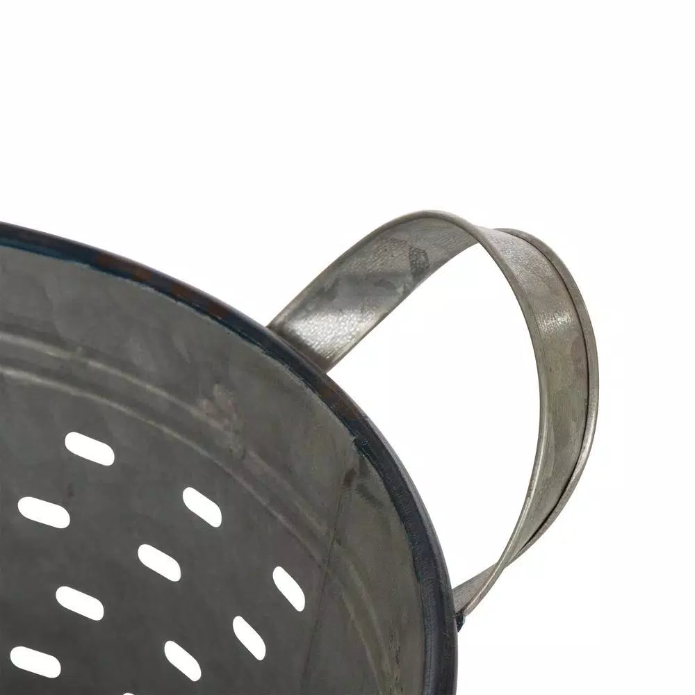 Storage Baskets Glitzhome Enamel Metal Basket (Set Of 2) 5 Storage Baskets Glitzhome Enamel Metal Basket (Set Of 2) - Image 3