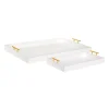 Decorative Trays Kate And Laurel Lipton 18 In. X 3 In. X 28 In. White/Gold Decorative Tray 2 Decorative Trays Kate And Laurel Lipton 18 In. X 3 In. X 28 In. White/Gold Decorative Tray -Brita shop white gold kate and laurel decorative trays 216107 64 1000