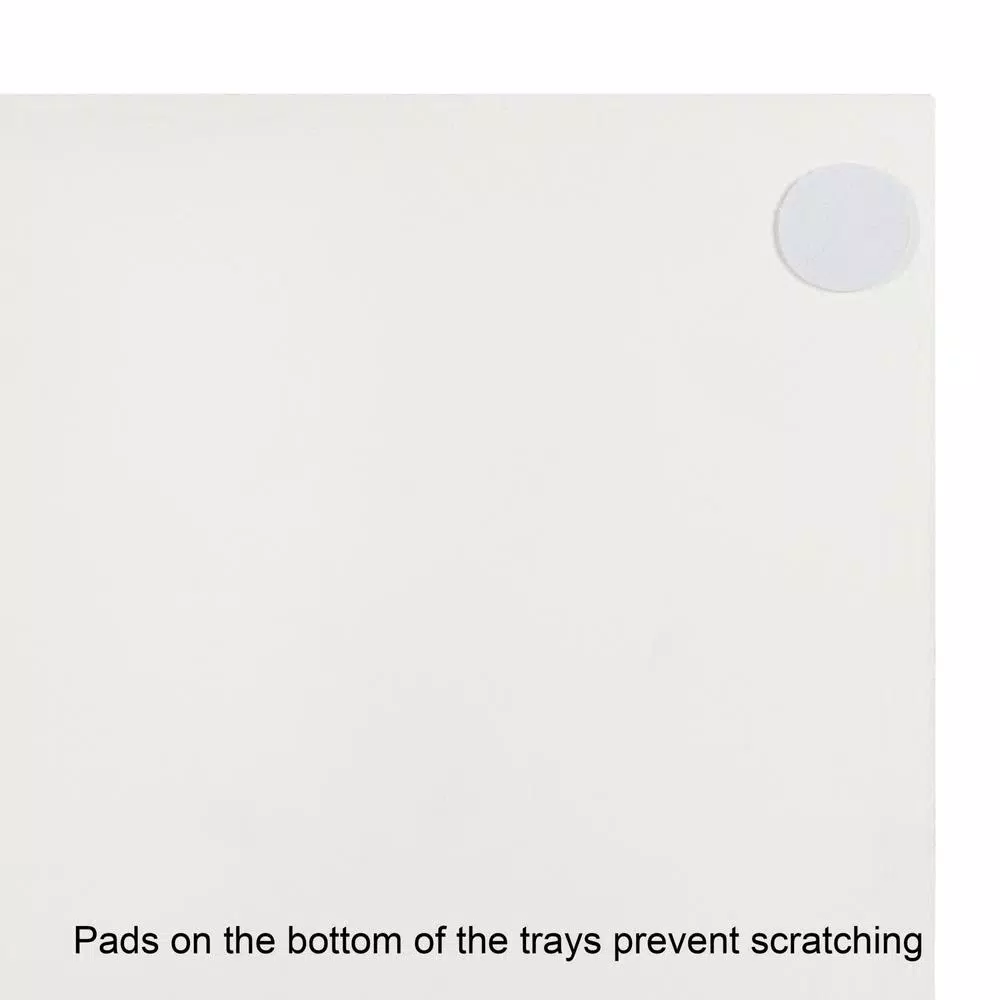 Decorative Trays Kate And Laurel Lipton 16 In. X 16 In. X 3 In. White/Gold Decorative Wall Shelf 7 Decorative Trays Kate And Laurel Lipton 16 In. X 16 In. X 3 In. White/Gold Decorative Wall Shelf - Image 5