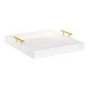 Decorative Trays Kate And Laurel Lipton 16 In. X 16 In. X 3 In. White/Gold Decorative Wall Shelf -Brita shop white gold kate and laurel decorative trays 216119 64 1000