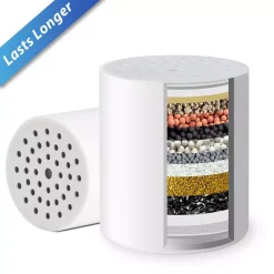 Replacement Water Filters ISPRING Universal 15-Stage Shower Filter Replacement Cartridge, Better Skin, Hair, And Nails, White