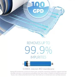 Water Filtration Systems ISPRING 7-Stage 100 GPD Under-Sink Reverse Osmosis Drinking Water Filtration System With Booster Pump, Alkaline Filter And UV -Brita shop white ispring reverse osmosis systems rcc1up ak 4f 1000